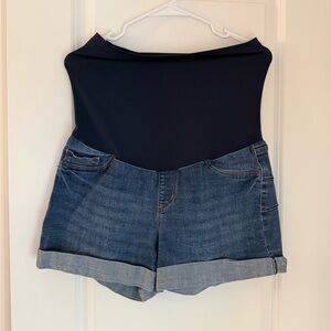 Women's Denim Maternity Shorts